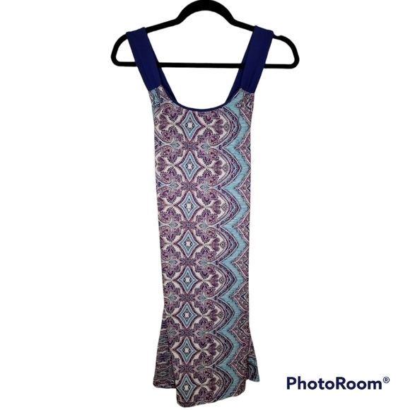 Prana Dress Medium Purple Teal  Straps - Picture 1 of 6